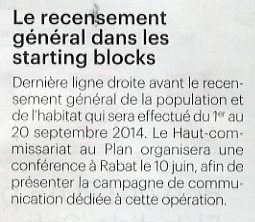 Le recensement général dans les starting blocks Le recensement général dans les starting blocks