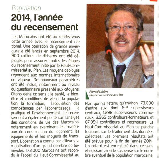 2014, l'année du recensement 2014, l'année du recensement