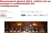 Recensement général 2014, Lahlimi met en exergue la confidentialité des renseignements